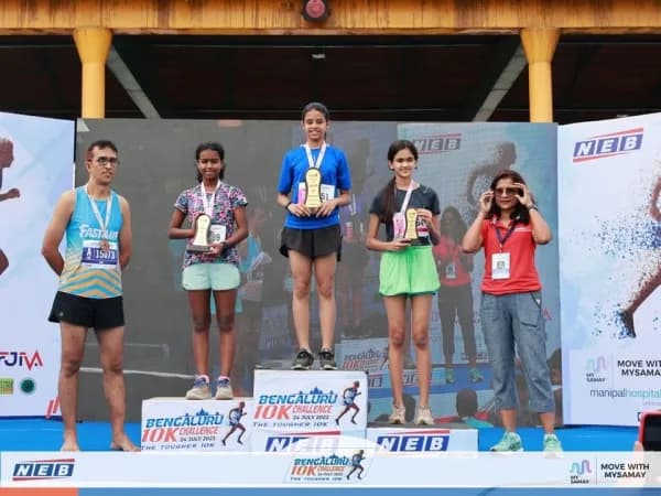 All 3 on Podium · Bengaluru 5K 2022