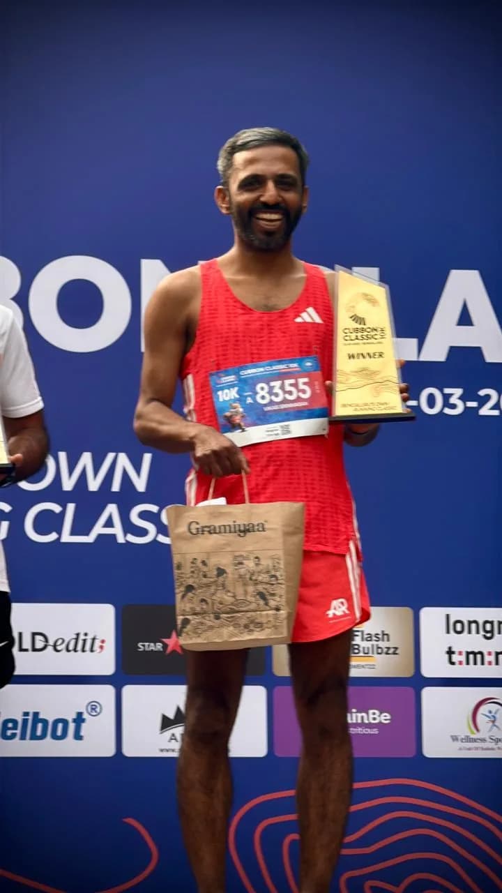 Coach Vikas Cubbon Classic podium