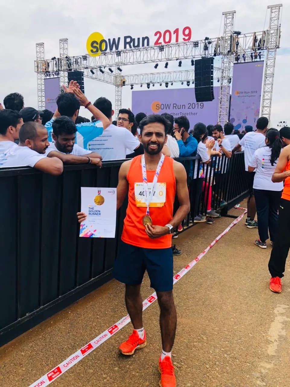 Coach Vikas racing on track